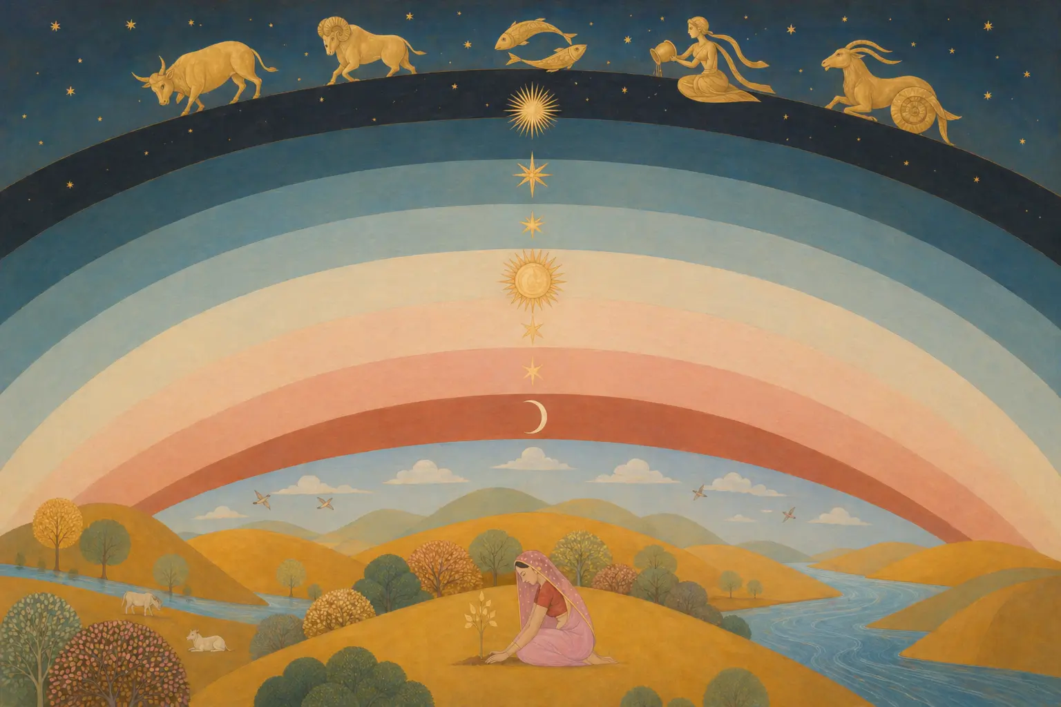 Warum die 12 im Veda heilig ist: Zodiac, Mond, Nakshatras und kosmische Ordnung